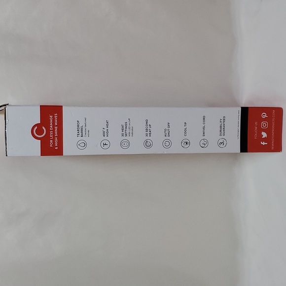 Remington Teardrop 1" Ceramic Hair Curling Wand, Black, CI50M1 - Picture 12 of 17